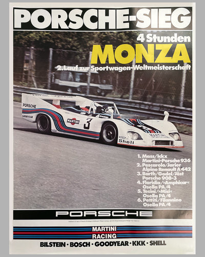 1976 Porsche factory victory poster