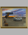 Porsche Wins Sebring-1960 oil on canvas painting by Fred Stout