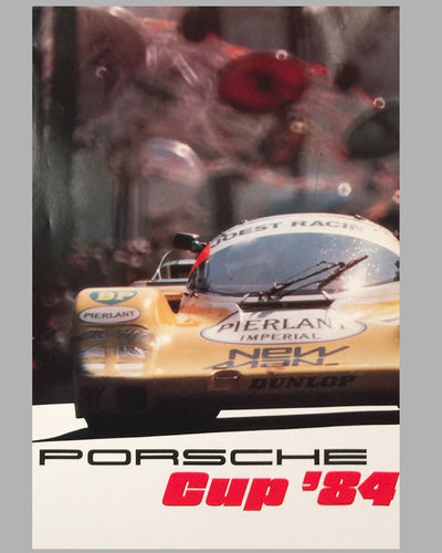 1984 Porsche Cup original victory poster published by the factory