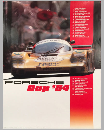 Porsche Cup 1984 original victory poster published by the factory