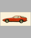 1976 Porsche 924 Coupe painting by Ken Rush, USA, 1984, gouache on board