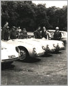Porsche arrives at Le Mans 1955 b&w photograph 3