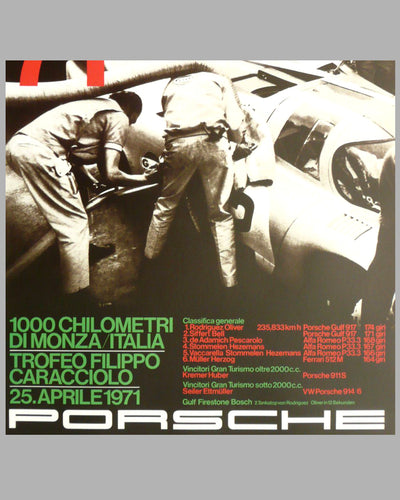 Monza 1971 original victory poster