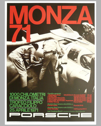 Monza 1971 original victory poster