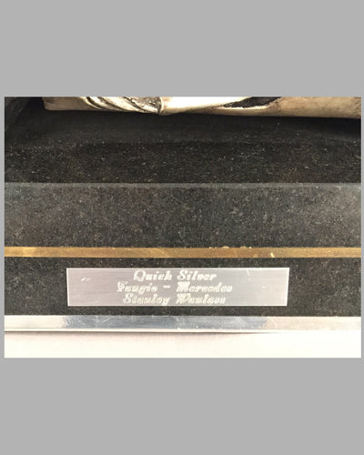 Quick Silver Mercedes featuring Fangio bronze sculpture by Stanley Wanlass