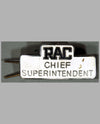 Royal Automobile Club (RAC)-Chief Superintendent pin
