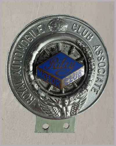 Royal Automobile Club associate with the Riley Motor Club bumper badge