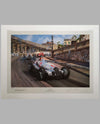 Race of the Titans - Monaco 1937 - print by Nicholas Watts, autographed