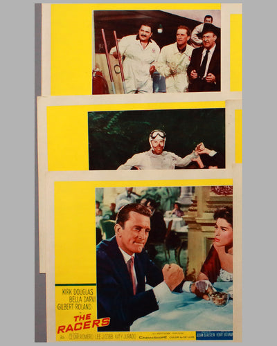 1961 original lobby cards, Kirk Douglas in "The Racers" 3