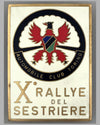 X Rallye del Seltriere 1959 grill badge