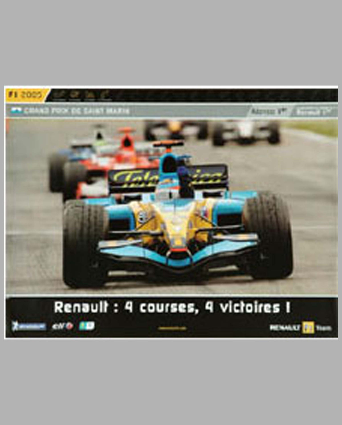 Renault victory poster &quot;4 Courses, 4 Victoires&quot;