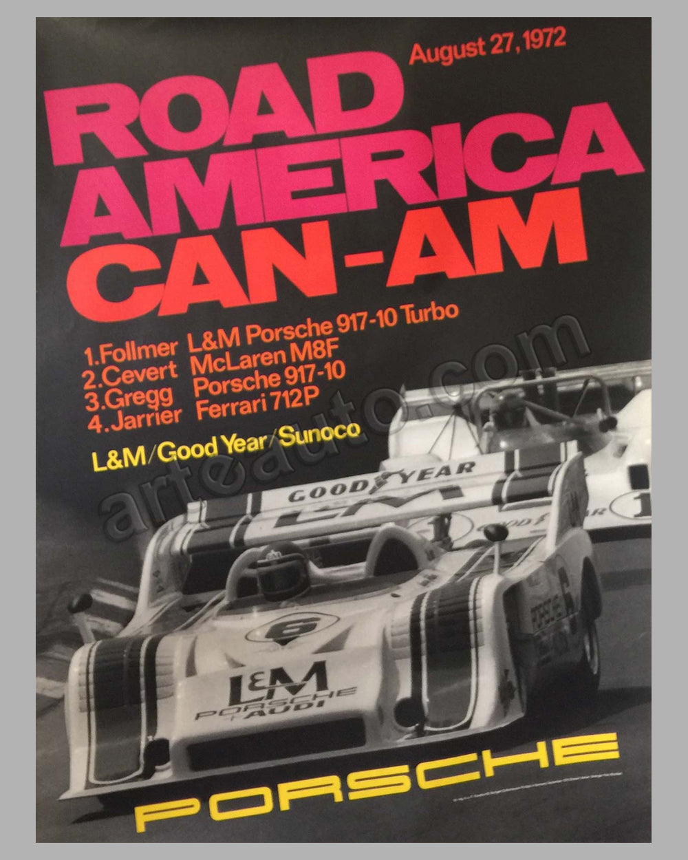 Road America Can Am 1972 victory poster