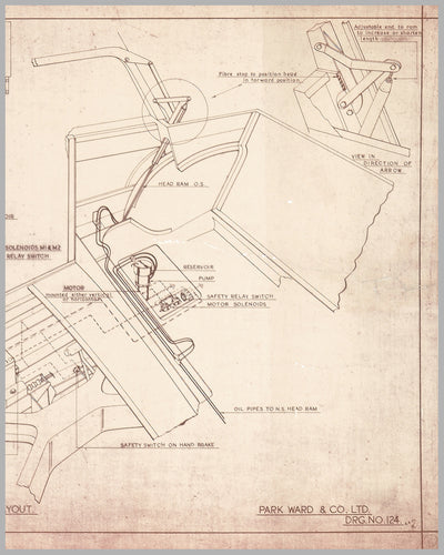 1949 Rolls-Royce Park Ward Convertible Top blueprint 3