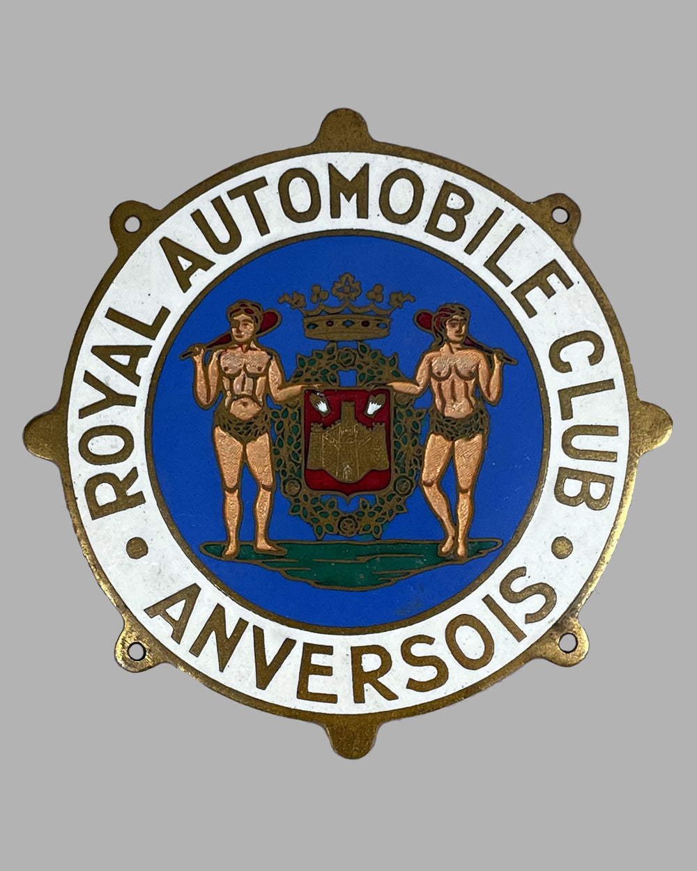 Badge automobile auto car club Spain Automovil Club Cataluna Barcelona  painted Painted, size: 4 x 3.5 (100 mm x 90 mm), mounting system