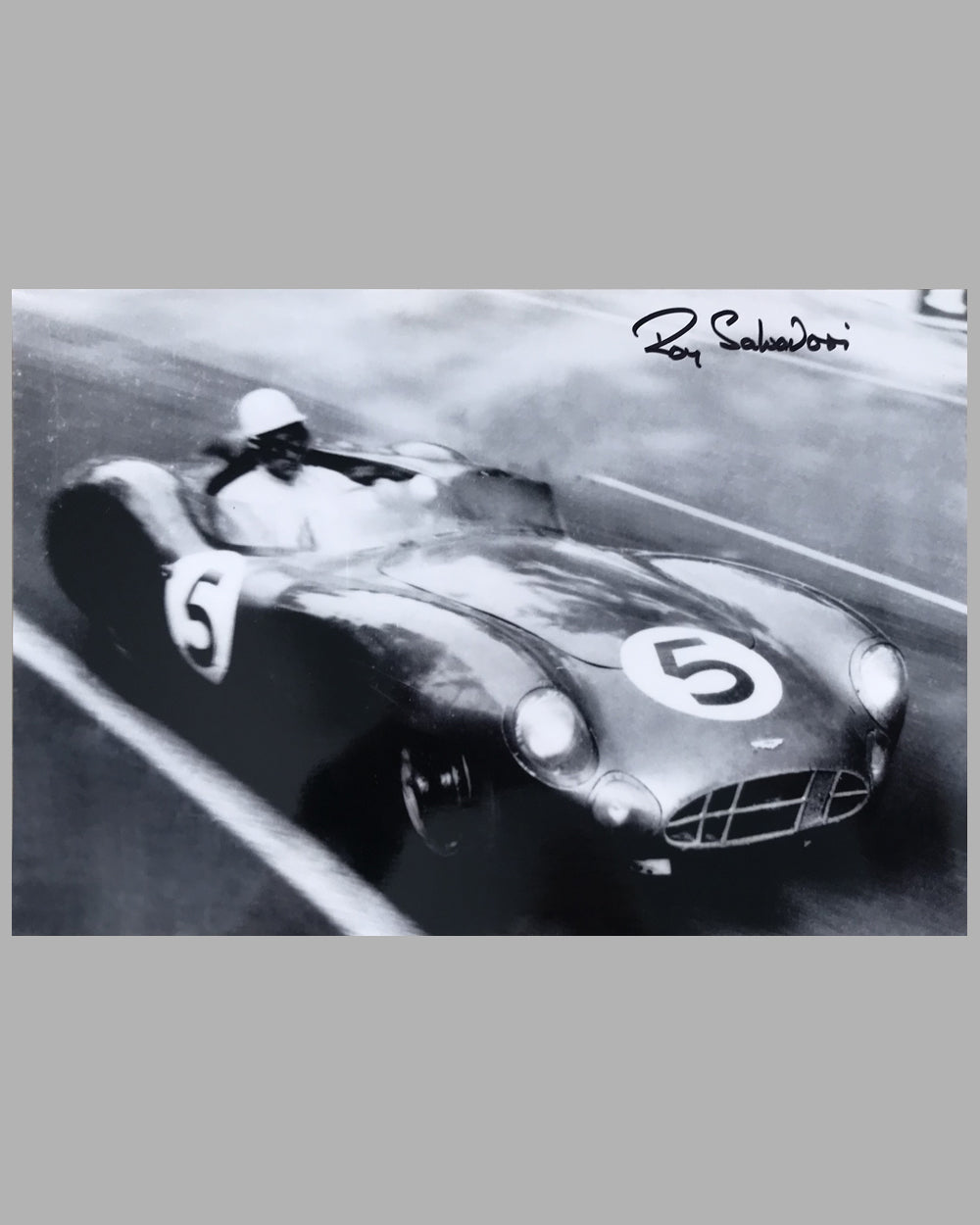 Roy Salvadori 1959 Le Mans autographed b&amp;w photograph