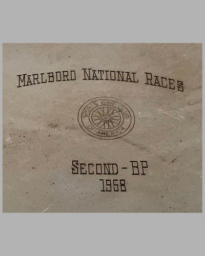 SCCA Marlboro National Races trophy 1958 3