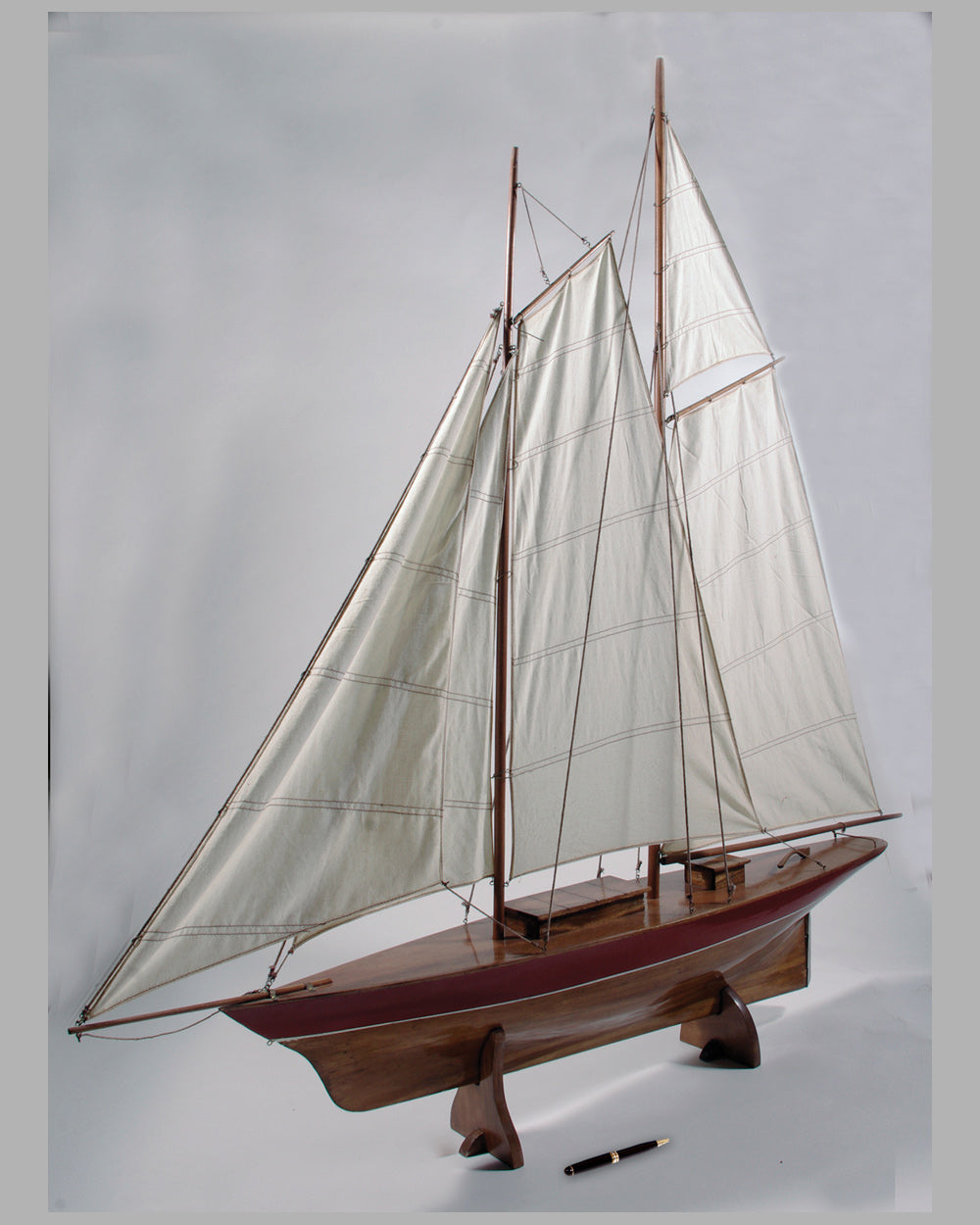Wooden Two Masted Schooner model sailboat