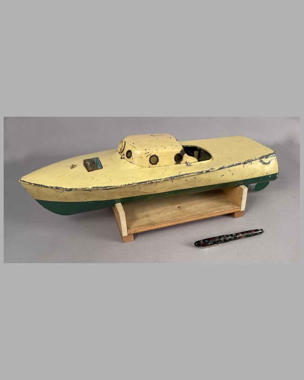 Sea Hawk antique toy speed boat, 1930&#39;s