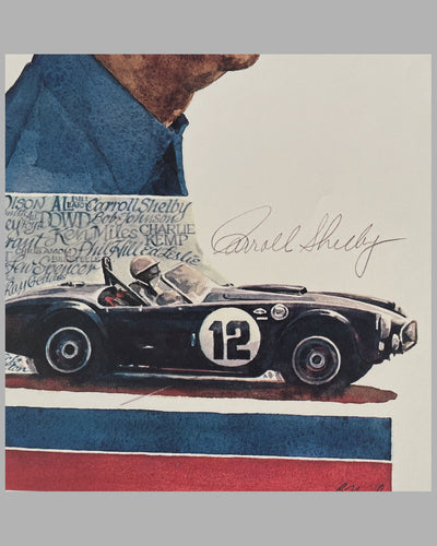 "Carroll Shelby and his Cobra" print by the late Bill Neale  2