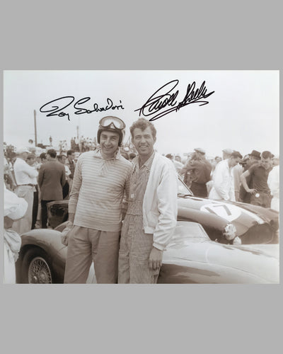 Roy Salvadori and Carroll Shelby sepia photograph