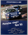 1993 Porsche Wins! at 24 Hours of Spa Victory Poster