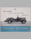 Singer Nine Roadster Series 4A sales brochure, 1949/50