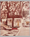Small Town Street Scene print by Hayes Lyon 2