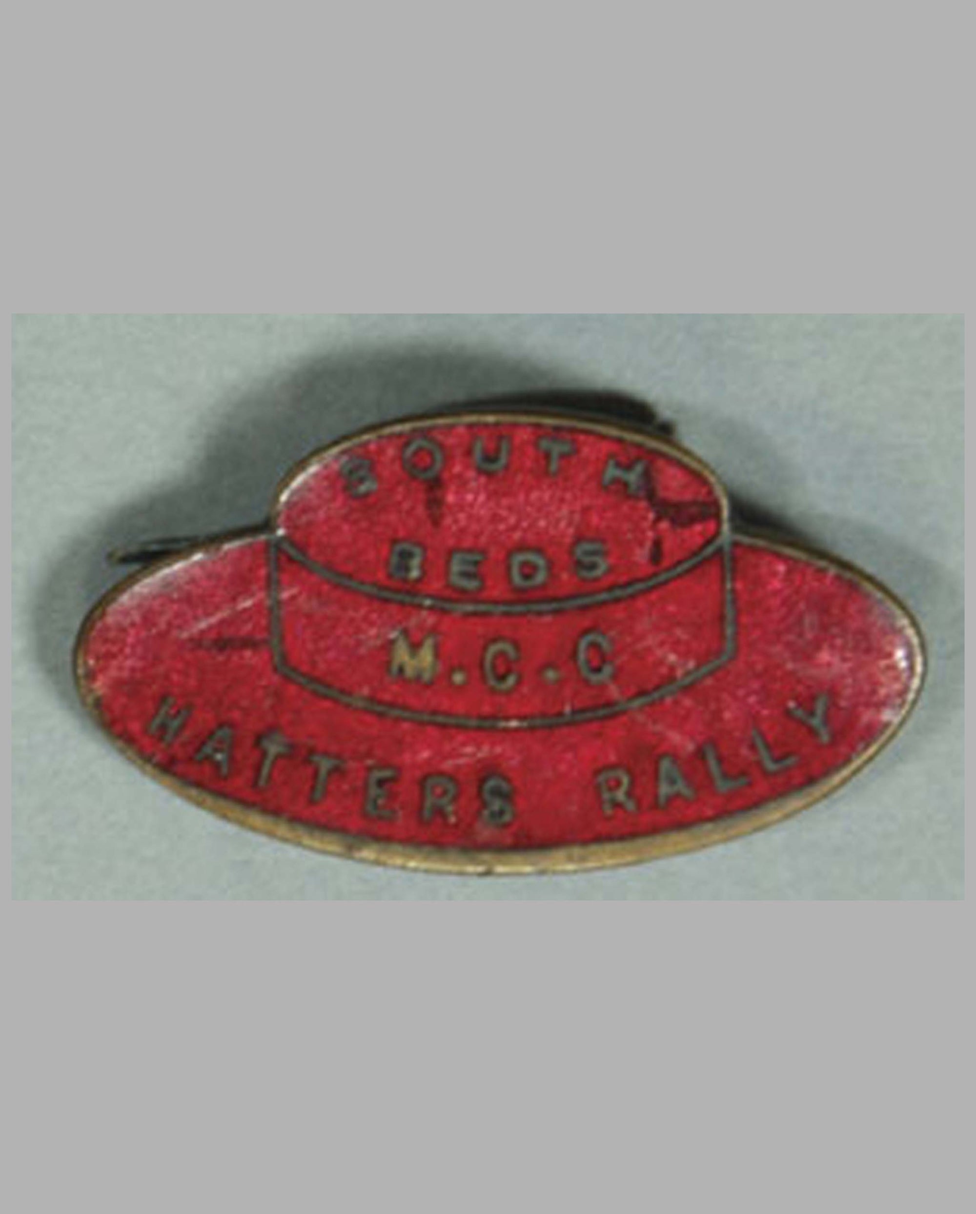 South Beds MCC Hatters Rally participant's pin
