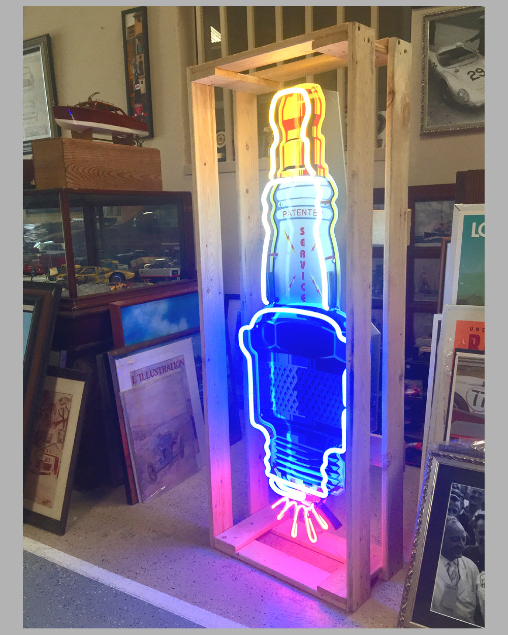 Champion Spark Plug reproduction neon sign l'art et l'automobile