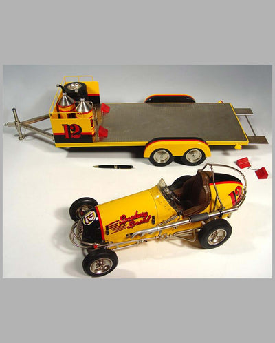 Speedway Special #12 midget racer model with trailer