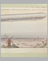 The Spiess-Zodiac dirigible, hand colored lithograph by Gamy (Marguerite Montaut) 3