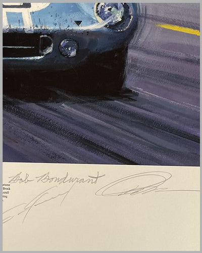 Spirit of America - Le Mans 1964 giclée on paper by Nicholas Watts, autographed by Gurney, Bondurant & Brock 6