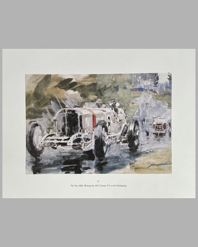 The SSKL at the 1931 German Grand Prix print by Walter Gotschke, 1980