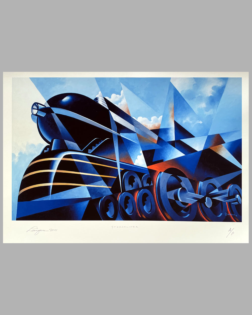 Steam Streamliner duplex giclée on paper by Alain Levesque, 2014