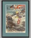 1954 Grand Prix of Switzerland original Mercedes Benz victory airmail poster by Hans Liska