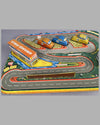 Race track desk game lithographed tin toy by Technofix, West Germany, 1950's 2