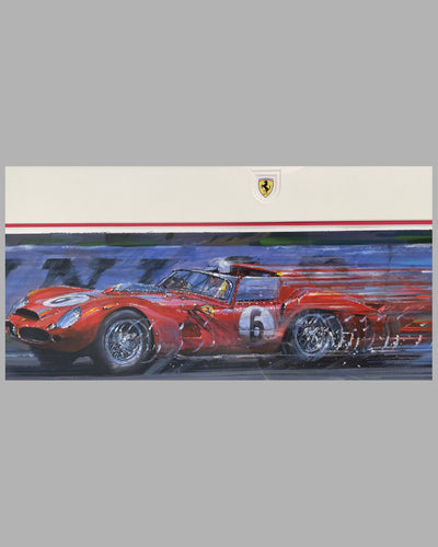 Ferrari 330 LM/TR The Last Testa Rossa - original painting by Nicholas Watts, autographed by Phil Hill and Olivier Gendebien 2
