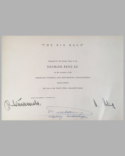 The Big Race - The Story of Motor Racing book by Ernst Rosemann and Carlo Demand autographs