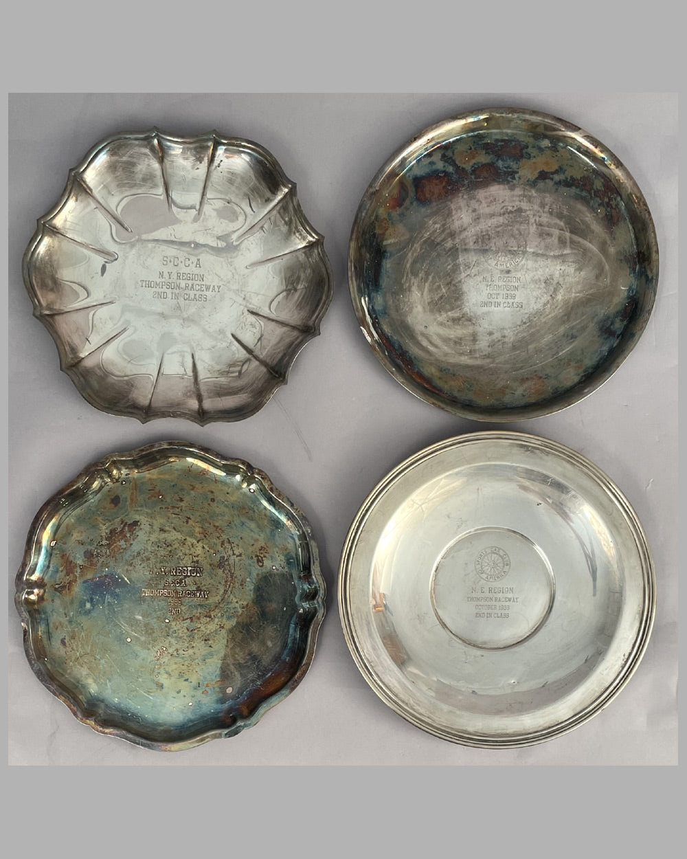 Four late 1950&#39;s Thompson Raceway trophies