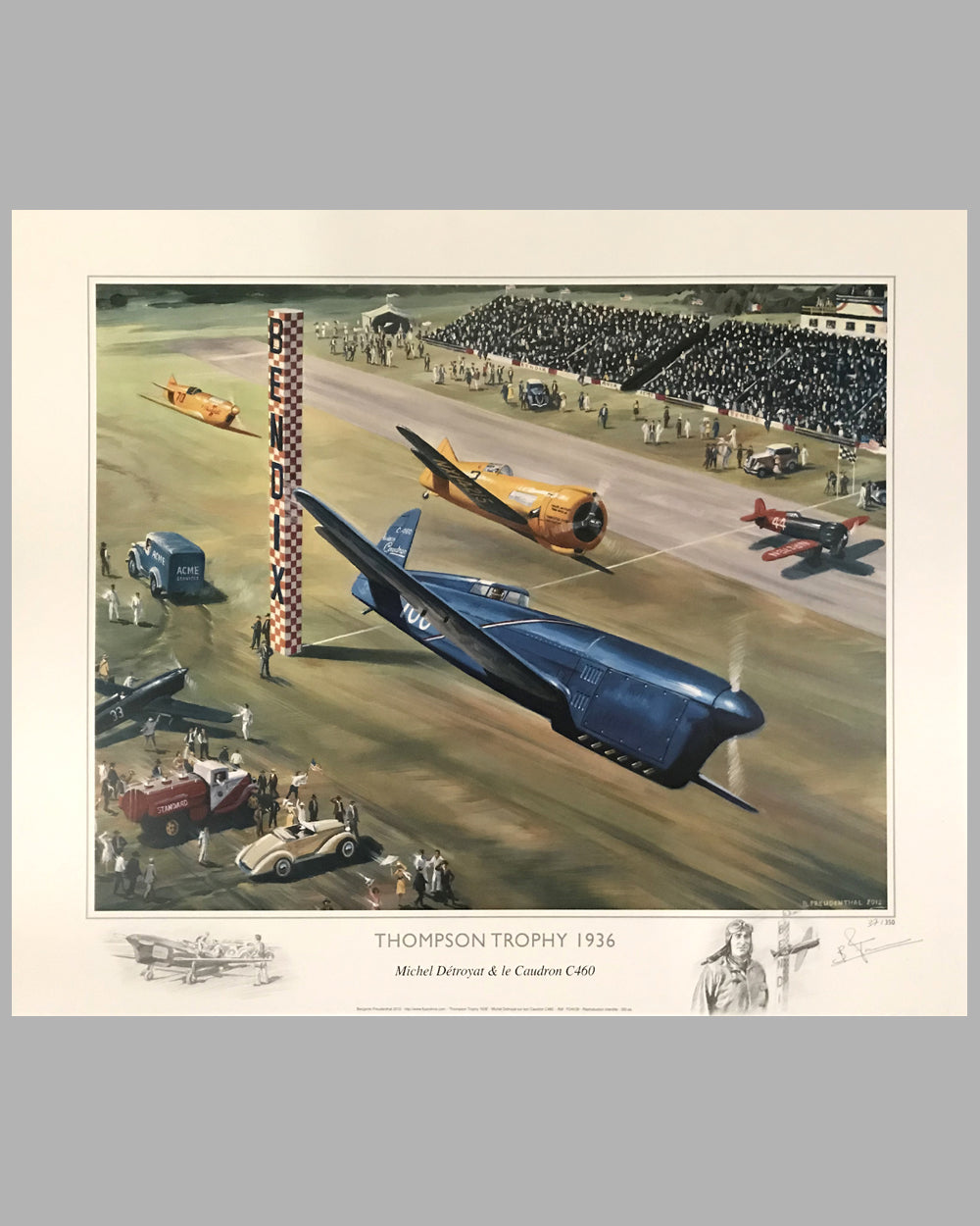 Thompson Trophy 1936 print (France), 2012, signed