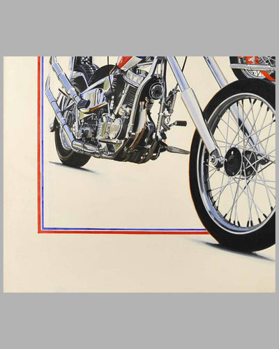 “Together Again” painting by Harold Cleworth, 30th anniversary "Easy Rider", autographed by Peter Fonda 3