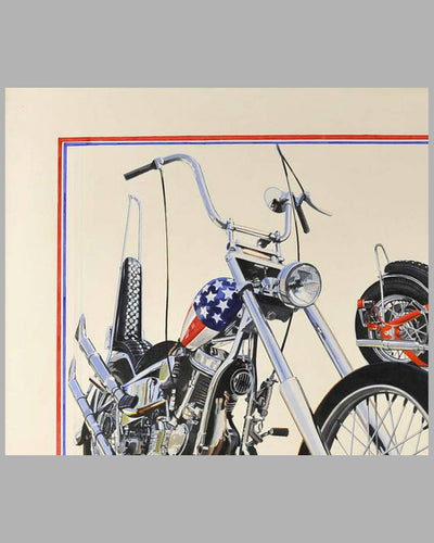 “Together Again” painting by Harold Cleworth, 30th anniversary "Easy Rider", autographed by Peter Fonda 4