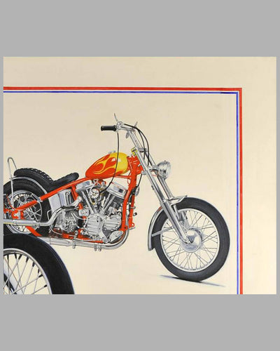 “Together Again” painting by Harold Cleworth, 30th anniversary "Easy Rider", autographed by Peter Fonda 5