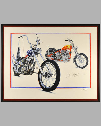 “Together Again” by Harold Cleworth, 30th anniversary "Easy Rider", autographed by Peter Fonda
