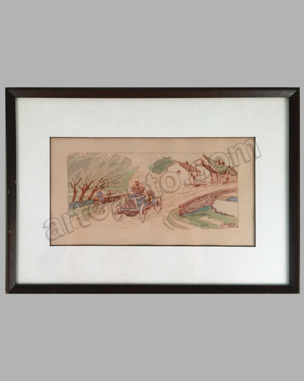 Tour de France 1899 hand colored lithograph by Ernest Montaut