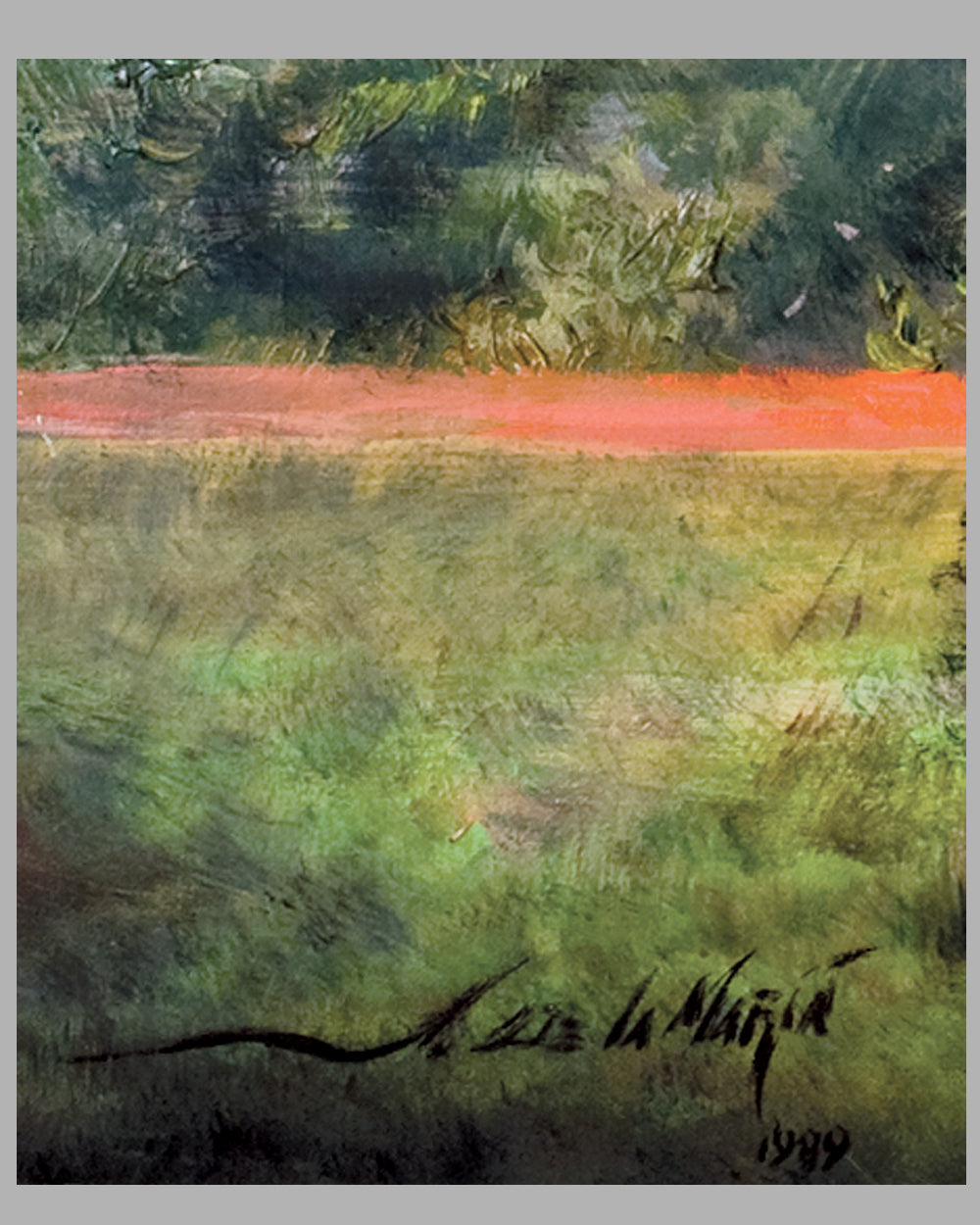 Ernesto Trotz Backhander painting by Alfredo De la Maria 3