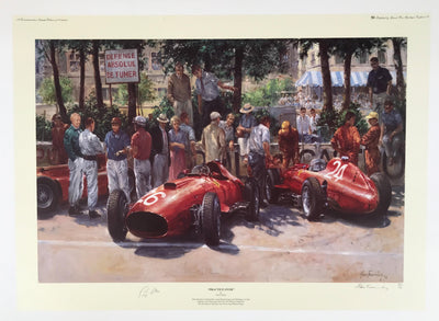 Practice Over print by Alan Fearnley Autographed by Stirling Moss