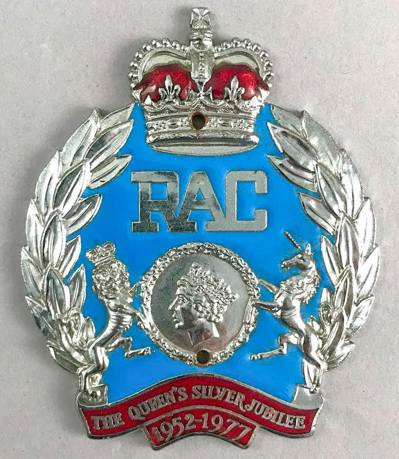 RAC Badge Specially Made for the Queen&#39;s Silver Jubilee