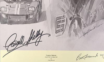 Autographed Carroll Shelby Print by Craig Warwick 2