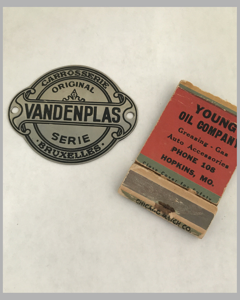 Vanden Plas coach builder’s name tag 2